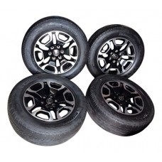 Jogo Roda Hilux Srx 2022 Pneu Michelin 265 60 18 J2472 Grafite Diamantado